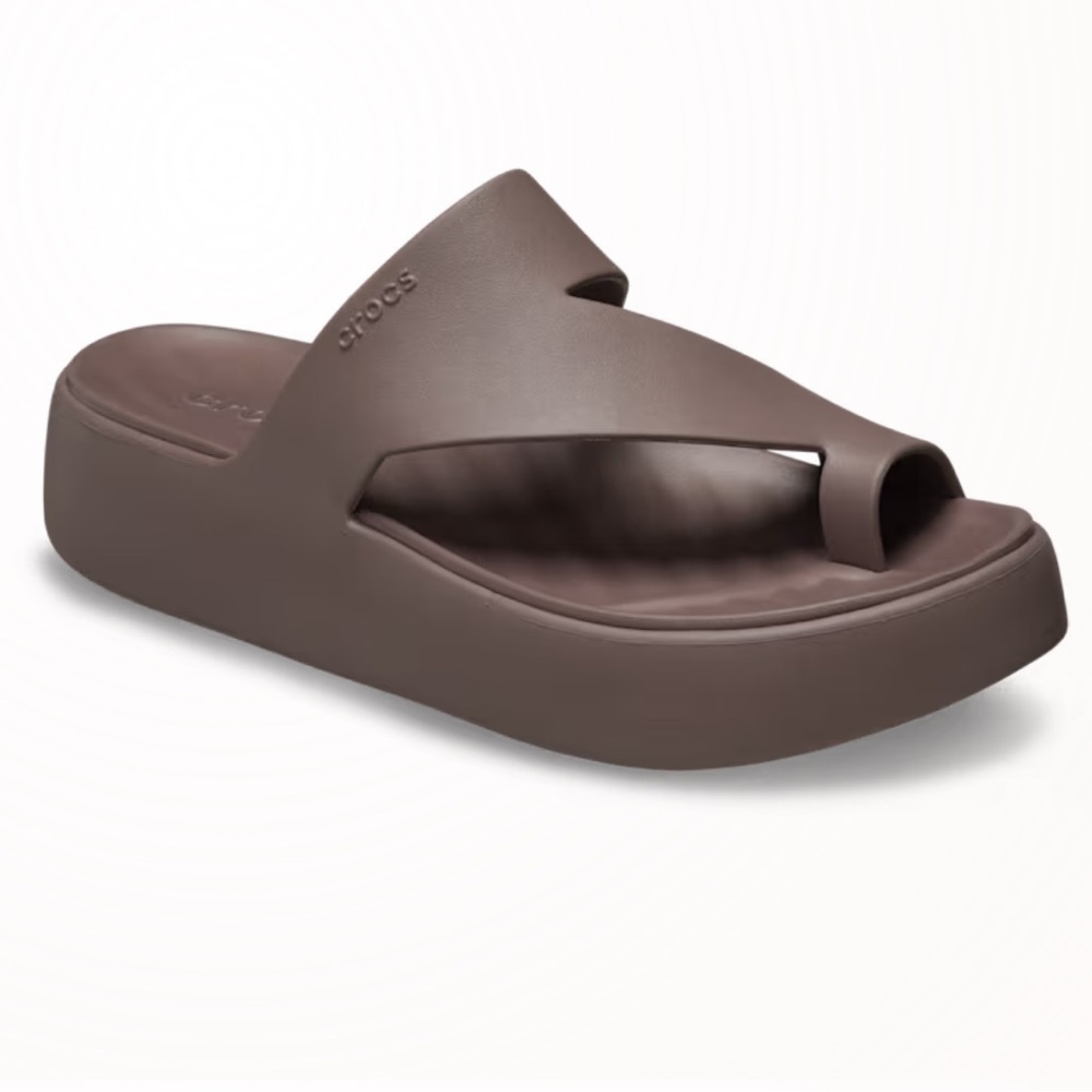 Crocs Getaway Platform Toe Loop in Truffle- Women… - image 4
